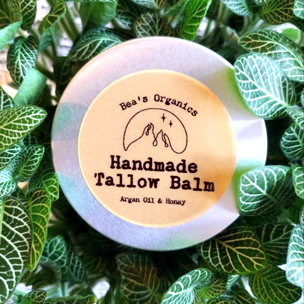 Vanilla Tallow Body Balm with Argan Oil and  honey 8 oz 100% Orga…